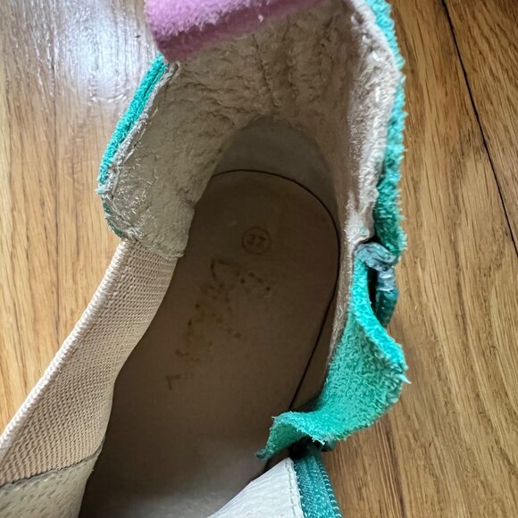 Boden Size 37 US 6 Emerald Green Suede Leather Side Zipper Chelsea Ankle Boots - Picture 5 of 13